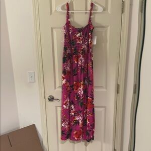 Floral Pink Maxi Dress